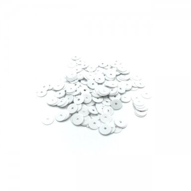 6mm baltos sp. žvyneliai, 5g