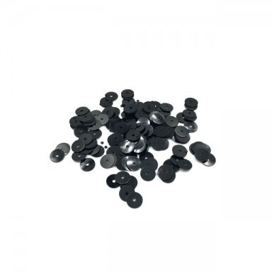 6mm juodos sp. žvyneliai, 5g