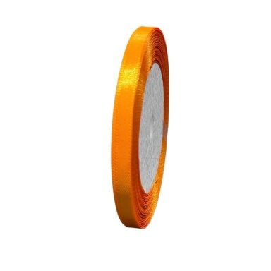 6mm oranžinės sp. atlasinė juostelė, ±20m