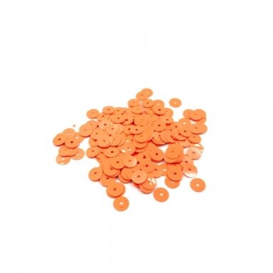 6mm ryškiai oranžinės sp. žvyneliai, 5g