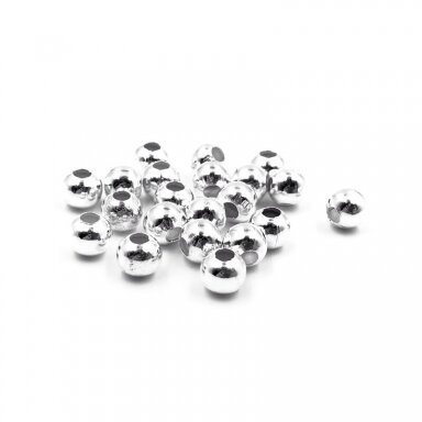 6mm sidabro sp. intarpai, 10g (apie 35vnt.)