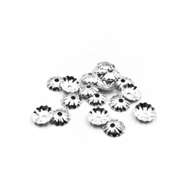 6mm sidabro sp. kepurėlės, 85vnt.