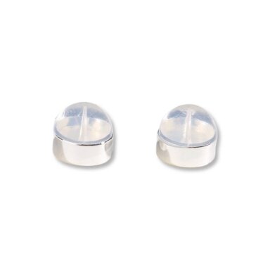 6mm sidabro sp. nerūdijančio plieno ir silikono auskarų fiksatoriai, 2vnt. 6mm sidabro sp. nerūdijančio plieno ir silikono auskarų fiksatoriai, 2vnt.