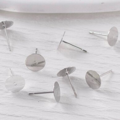 10mm platinos sp. nerūdijančio plieno auskarų įvėrimai, 4vnt. 10mm platinos sp. nerūdijančio plieno auskarų įvėrimai, 4vnt.