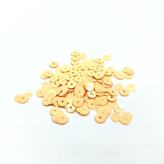 6mm švelniai oranžinės sp. žvyneliai, 5g