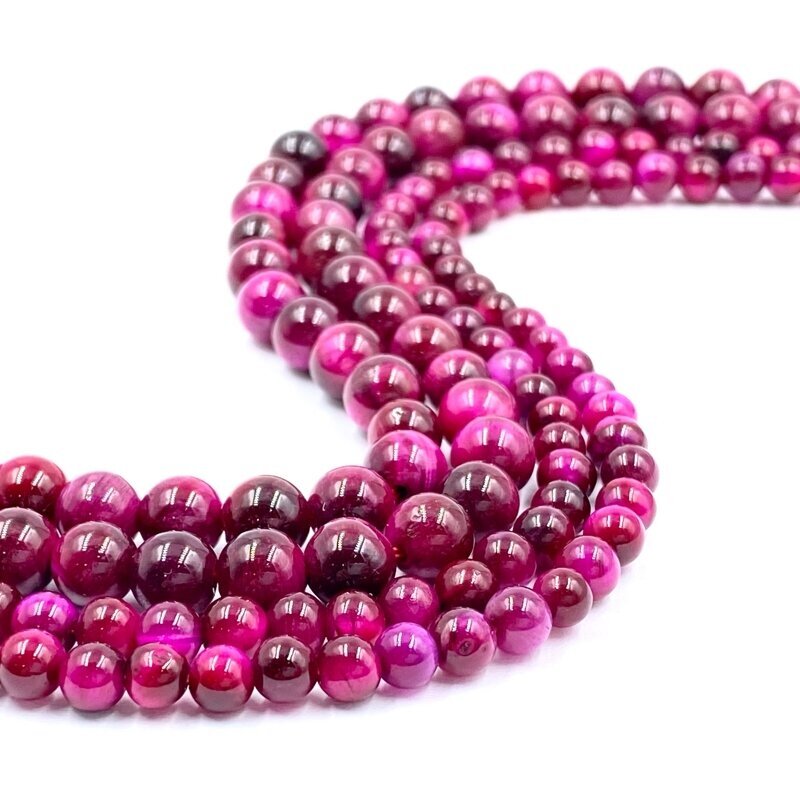 6mm ciklameno sp. tigro akis, 40cm juosta 6mm ciklameno sp. tigro akis, 40cm juosta