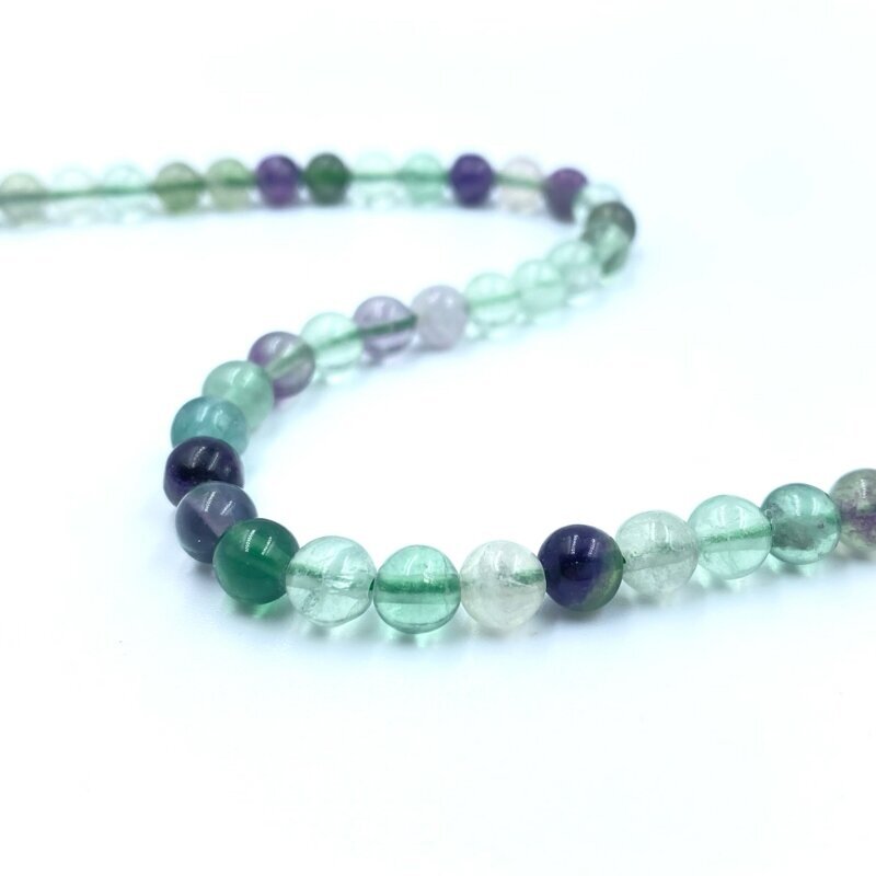6mm fluoritas, 40cm juosta 6mm fluoritas, 40cm juosta