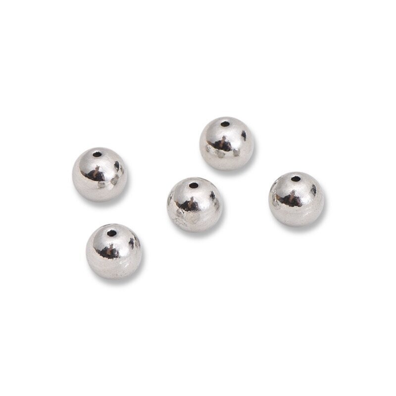 6mm platinos sp. nerūdijančio plieno auskarų fiksatoriai, 2vnt.