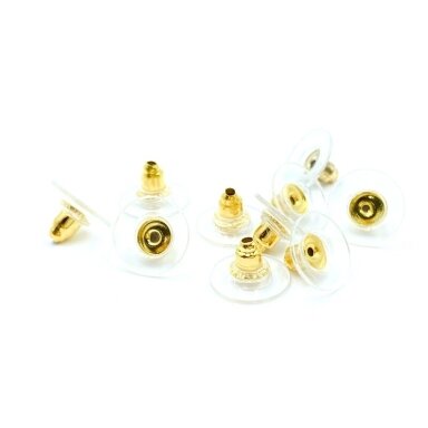 6x10mm aukso sp. auskaų fiksatoriai, 30vnt. 6x10mm aukso sp. auskaų fiksatoriai, 30vnt.