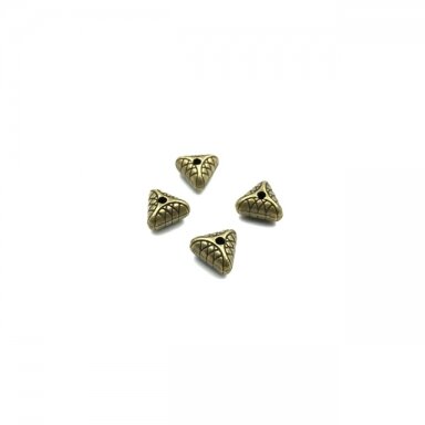 6x10mm žalvario sp. intarpai, 9vnt.
