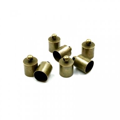 6x10mm žalvario sp. kepurėlės, 18vnt.