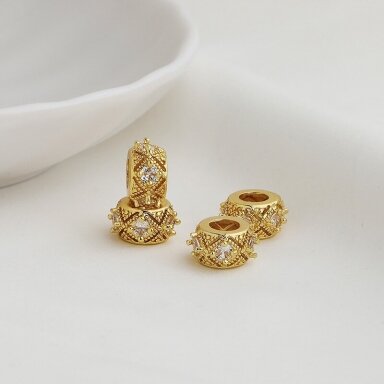 6x12mm 18k aukso sp. nerūdijančio plieno intarpas, 1vnt. 6x12mm 18k aukso sp. nerūdijančio plieno intarpas, 1vnt.