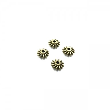 6x12mm žalvario sp. intarpai, 11vnt.