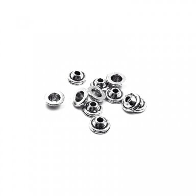 6x3mm sidabro sp. kepurėlės, 115vnt.
