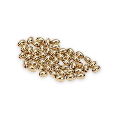 6x4mm 14k aukso sp. nerūdijančio plieno intarpai, 4vnt.
