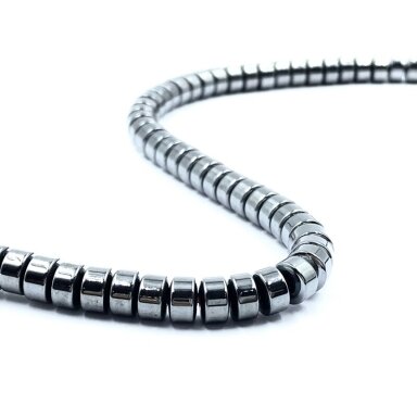 6x4mm disko formos hematitas, 40cm juosta