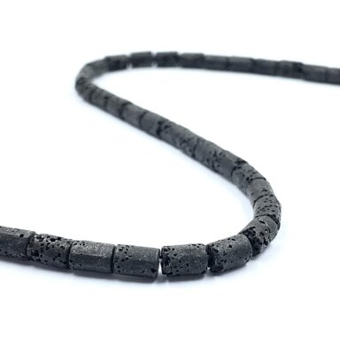 6x4mm juodos sp. lava, ritinio formos, 40cm juosta