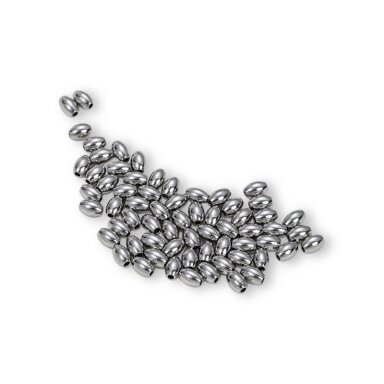 6x4mm platinos sp. nerūdijančio plieno intarpai, 4vnt.