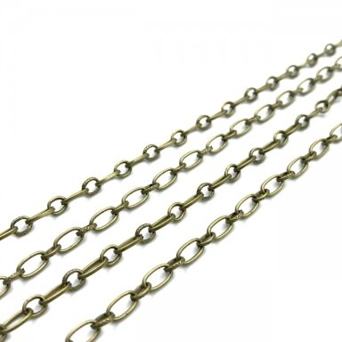 6x3mm žalvario sp. grandinėlė, 1m