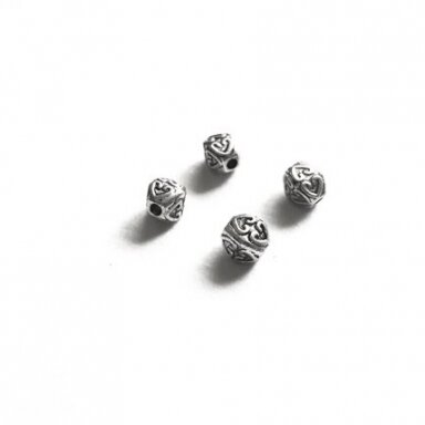 6x5mm sidabro sp. intarpai, 32vnt.