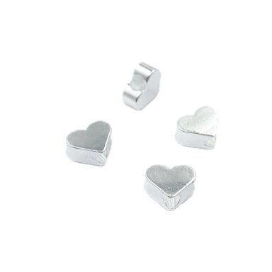 6x5mm sidabro sp. nerūdijančio plieno intarpas širdis, 4vnt. 6x5mm sidabro sp. nerūdijančio plieno intarpas širdis, 4vnt.