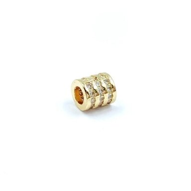 6x6mm 14k aukso sp. nerūdijančio plieno intarpas, 1vnt.