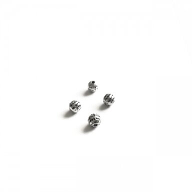 6x6mm sidabro sp. intarpai, 27vnt.
