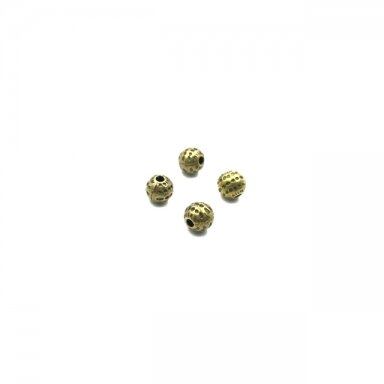 6x6mm žalvario sp. intarpai, 27vnt.