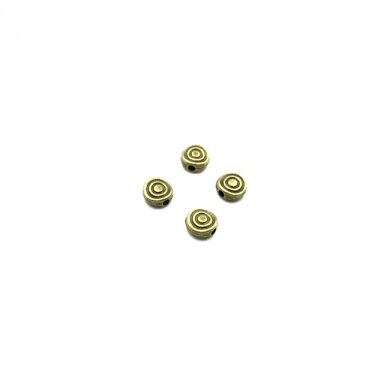 6x6mm žalvario sp. intarpai, 46vnt.