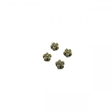 6x7mm žalvario sp. intarpai, 33vnt.