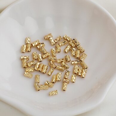 6x3mm 14k aukso sp. nerūdijančio plieno intarpas, 4vnt. 1