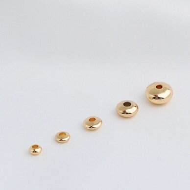 6x3mm rausvo aukso sp. nerūdijančio plieno intarpas, 10vnt. 1