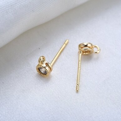 6x4mm 14k aukso sp. nerūdijančio plieno auskarų įvėrimai, 2vnt. 1 6x4mm 14k aukso sp. nerūdijančio plieno auskarų įvėrimai, 2vnt. 1