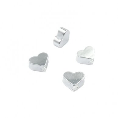 6x5mm sidabro sp. nerūdijančio plieno intarpas širdis, 4vnt. 6x5mm sidabro sp. nerūdijančio plieno intarpas širdis, 4vnt.
