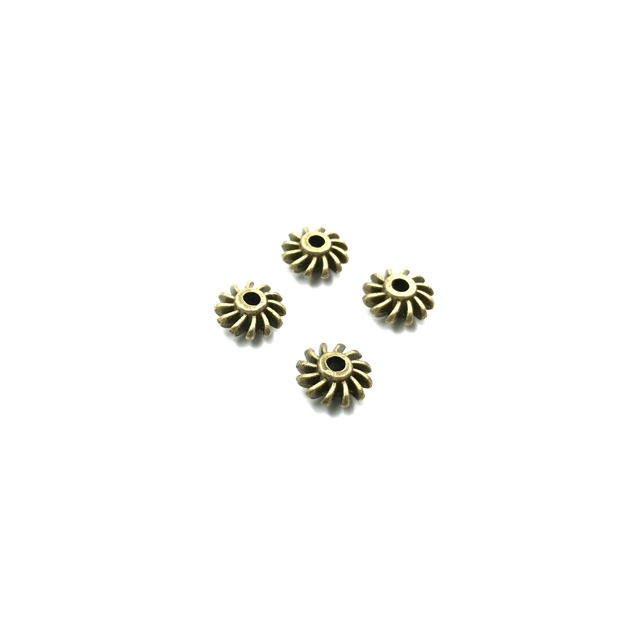 6x12mm žalvario sp. intarpai, 11vnt.