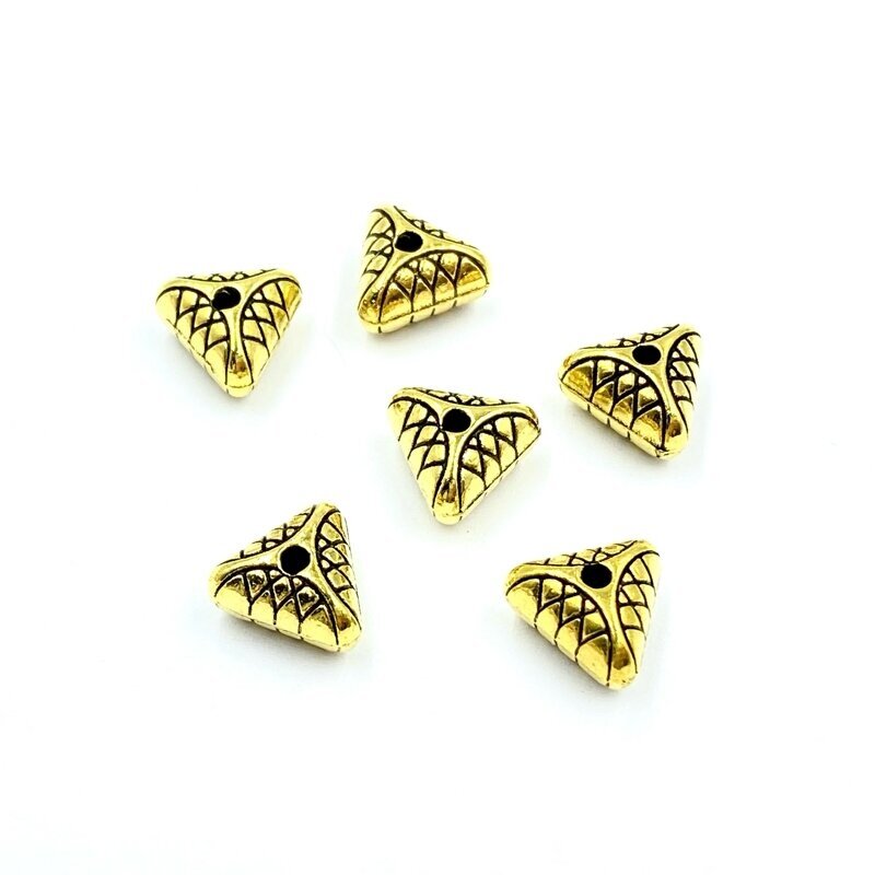 6x10mm aukso sp. intarpai, 9vnt.