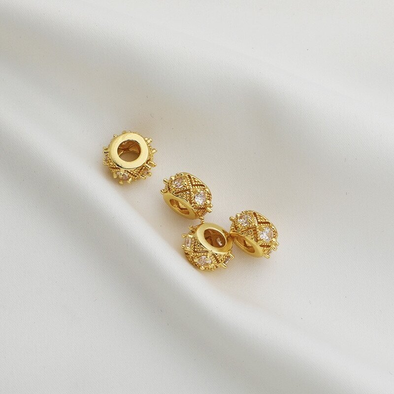 6x12mm 18k aukso sp. nerūdijančio plieno intarpas, 1vnt. 1