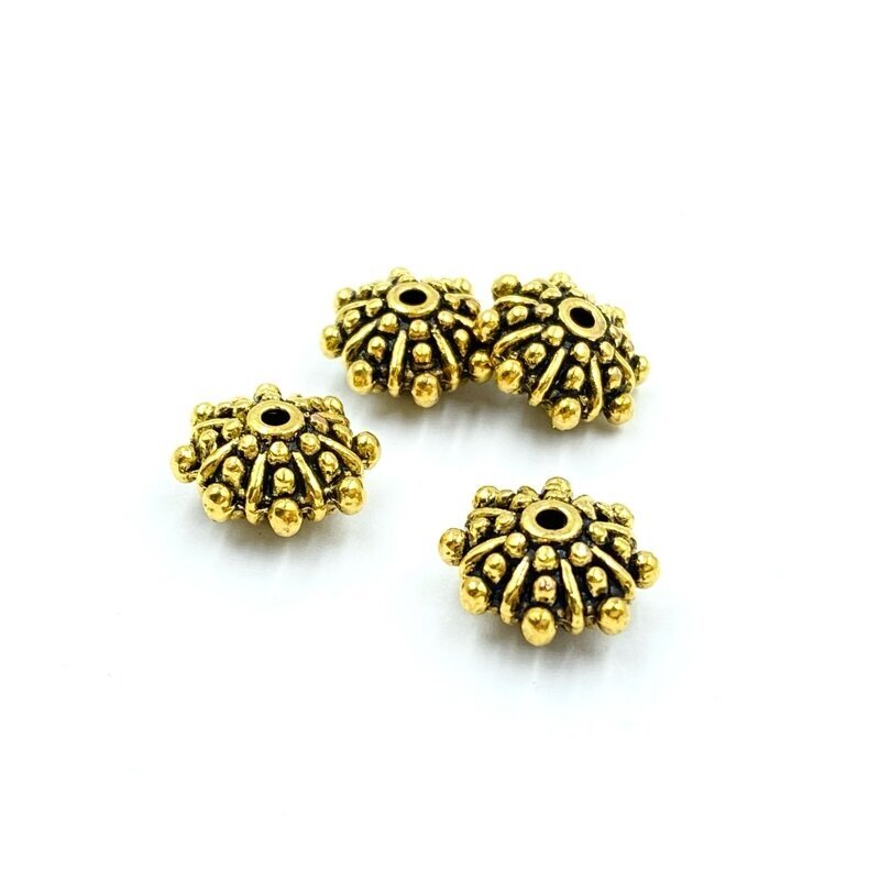 6x12mm aukso sp. intarpai, 12vnt.