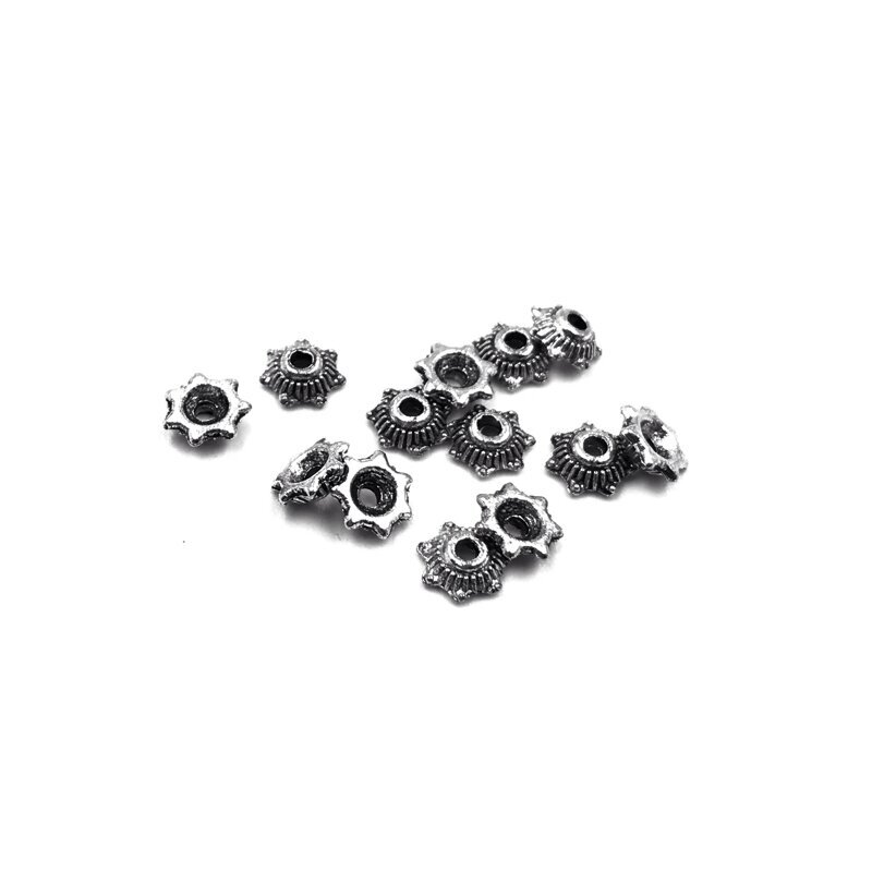 6x2mm sidabro sp. kepurėlės, 130vnt.
