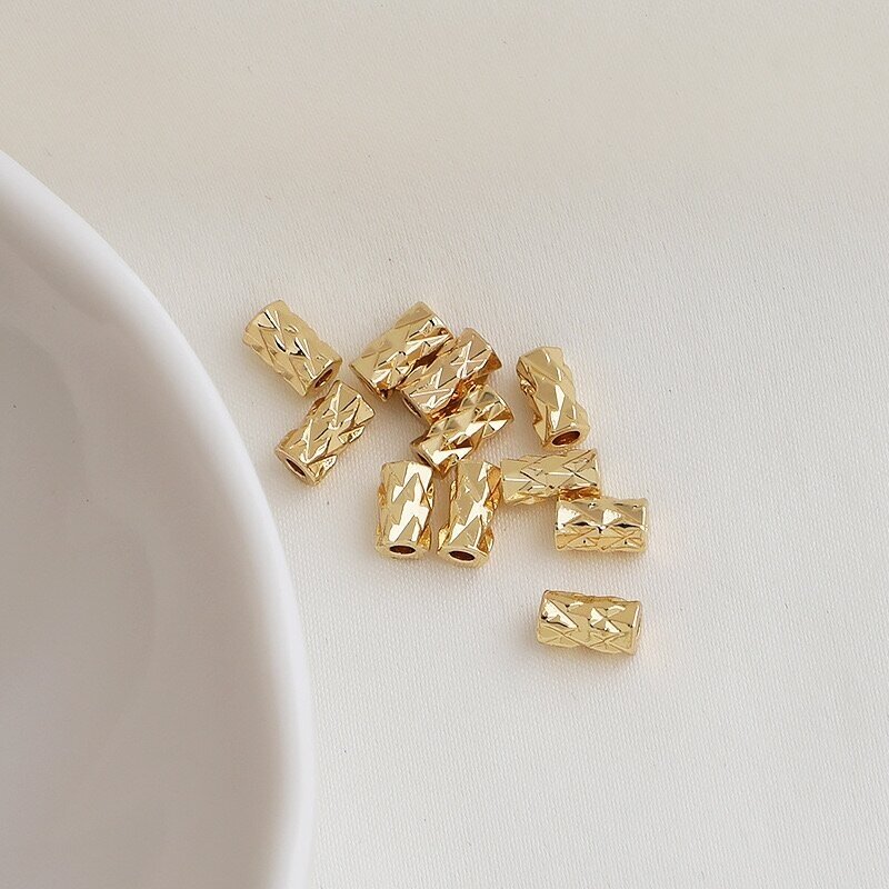 6x3mm 14k aukso sp. nerūdijančio plieno intarpas, 4vnt.
