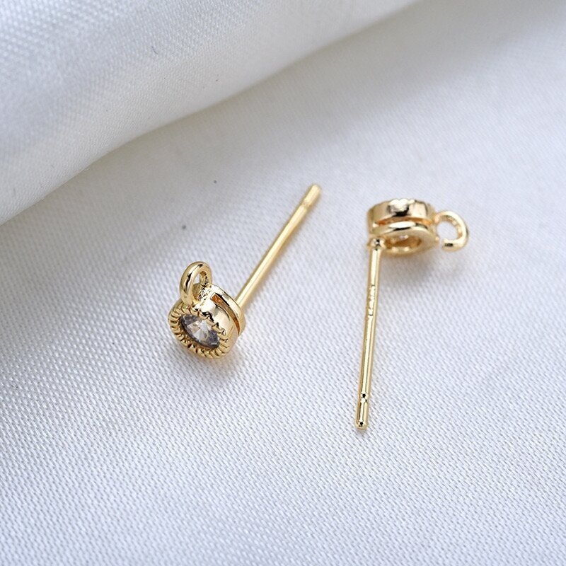 6x4mm 14k aukso sp. nerūdijančio plieno auskarų įvėrimai, 2vnt. 1 6x4mm 14k aukso sp. nerūdijančio plieno auskarų įvėrimai, 2vnt. 1