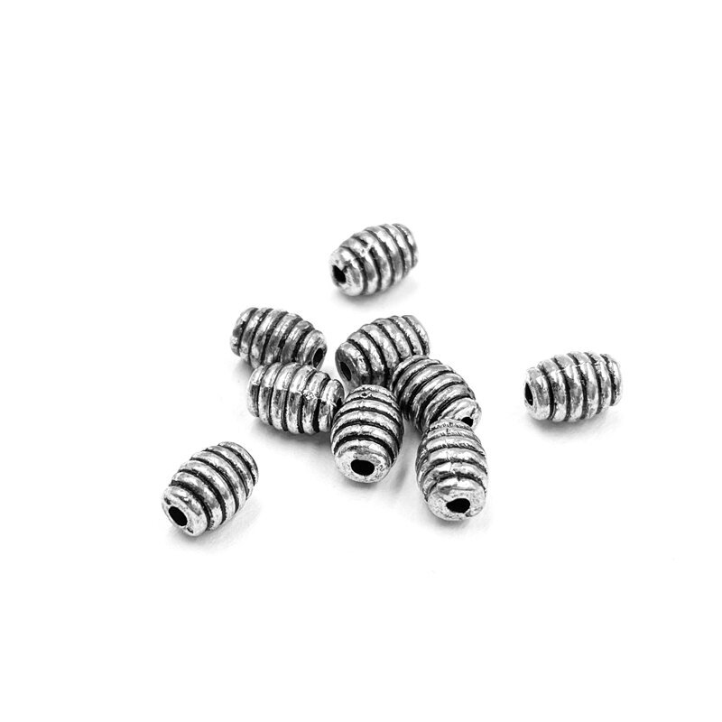 6x4mm sidabro sp. intarpai, 56vnt.
