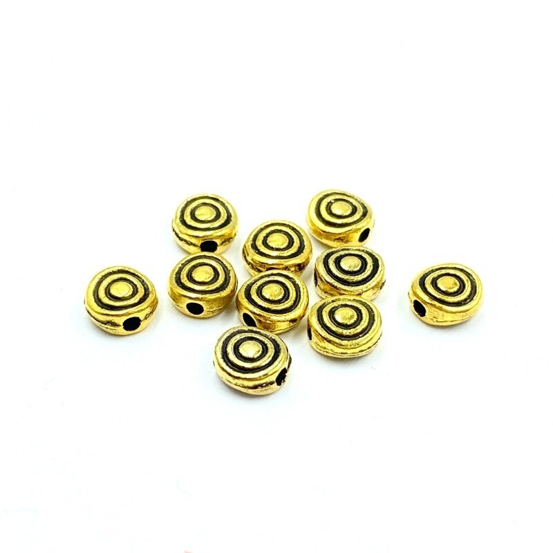 6x6mm aukso sp. intarpai, 46vnt.