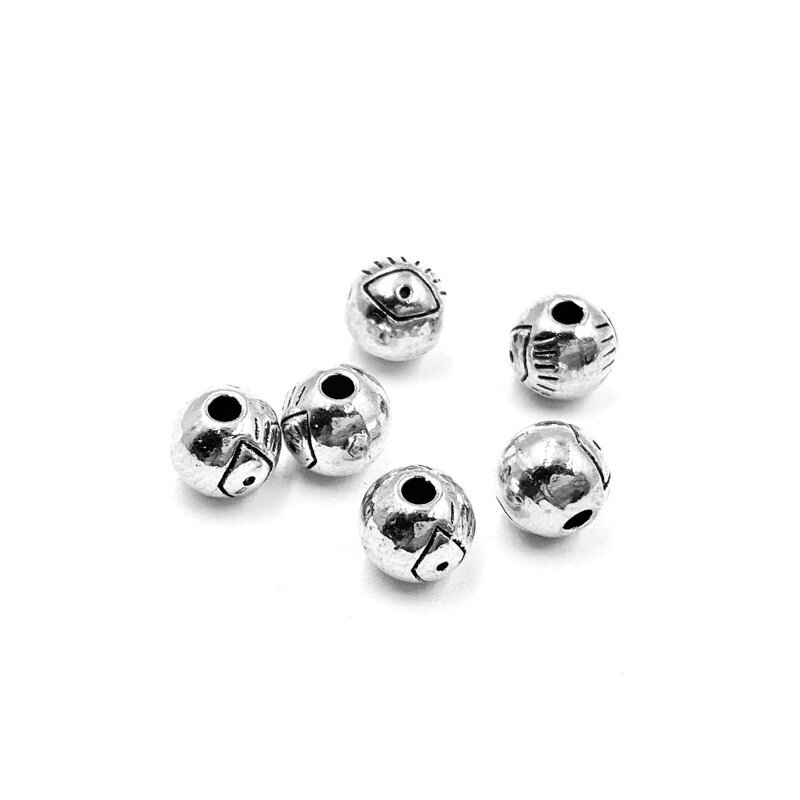 6x6mm sidabro sp. intarpai, 26vnt.