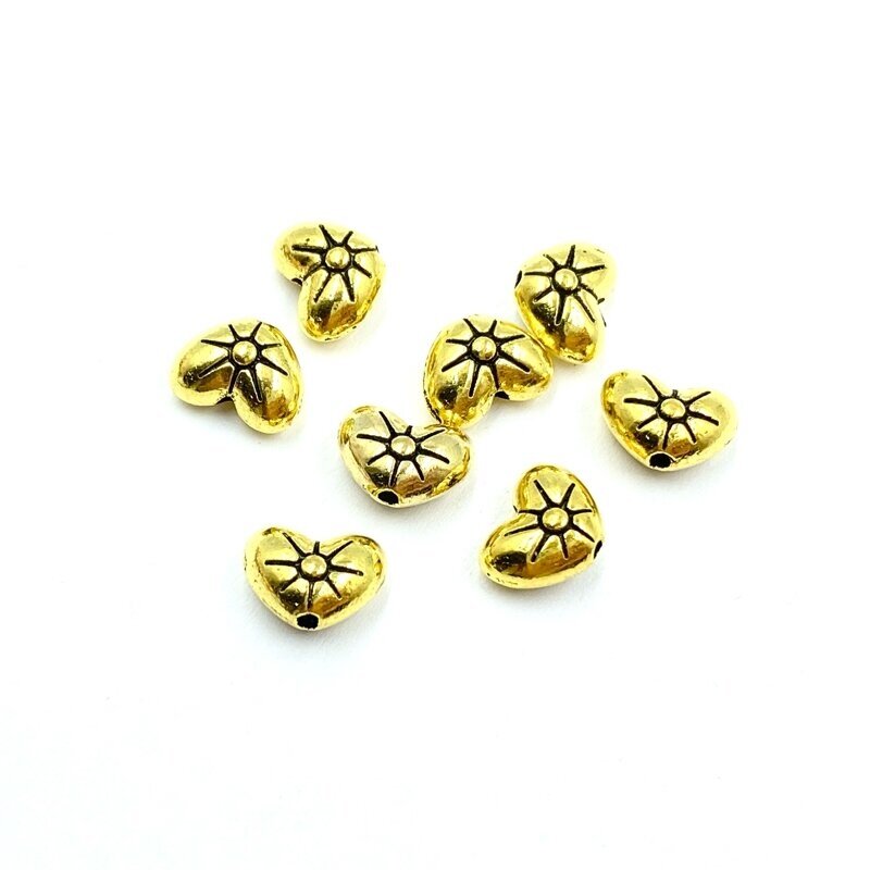 6x8mm aukso sp. intarpai, 25vnt.