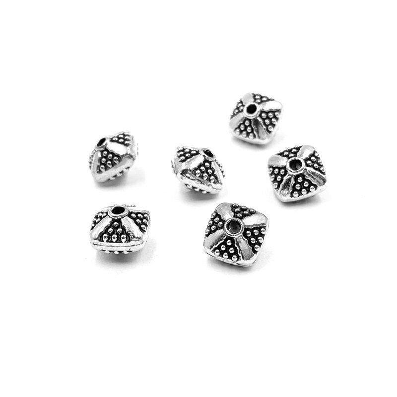 6x8mm sidabro sp. intarpai, 16vnt.