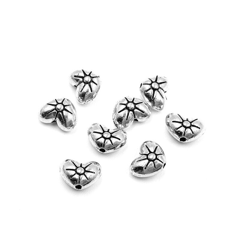 6x8mm sidabro sp. intarpai, 25vnt.