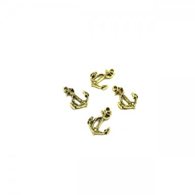 18x13mm aukso sp. pakabukas inkaras, 24vnt.
