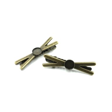 46x12mm žalvario sp. plaukų segtukų ruošiniai, 2vnt.