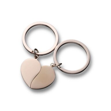 Dvigubas rose gold sp. nerūdijančio plieno raktų pakabukas, 1vnt. Dvigubas rose gold sp. nerūdijančio plieno raktų pakabukas, 1vnt.